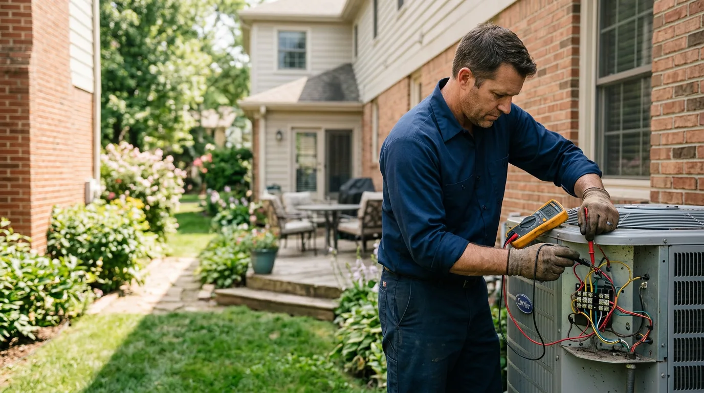 HVAC technician working near Belleville, AR